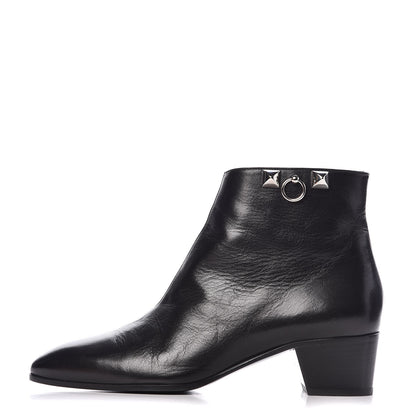 Hermes Goatskin Sixtine Ankle Boots 39 Black 1 of 10