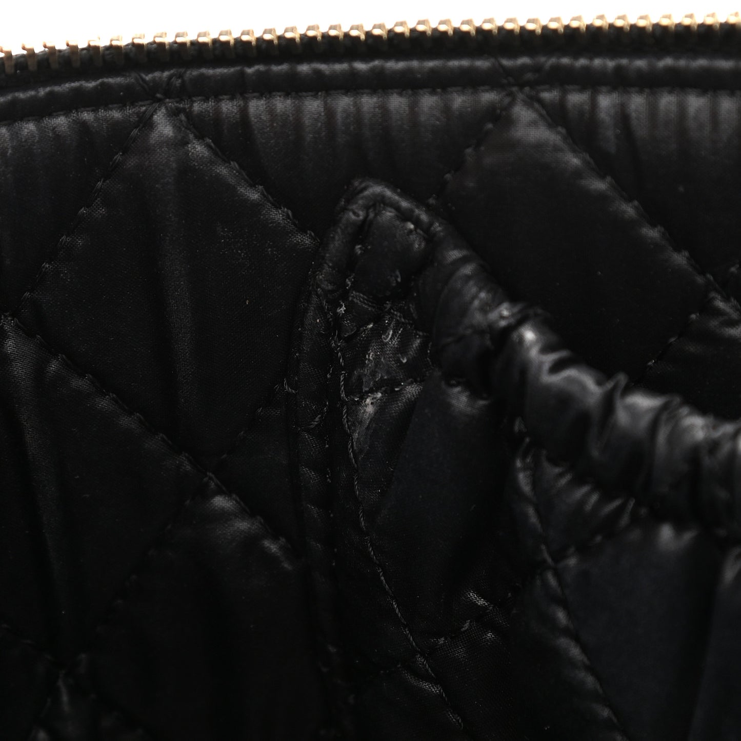 Caviar Quilted Large Vanity Pouch Black