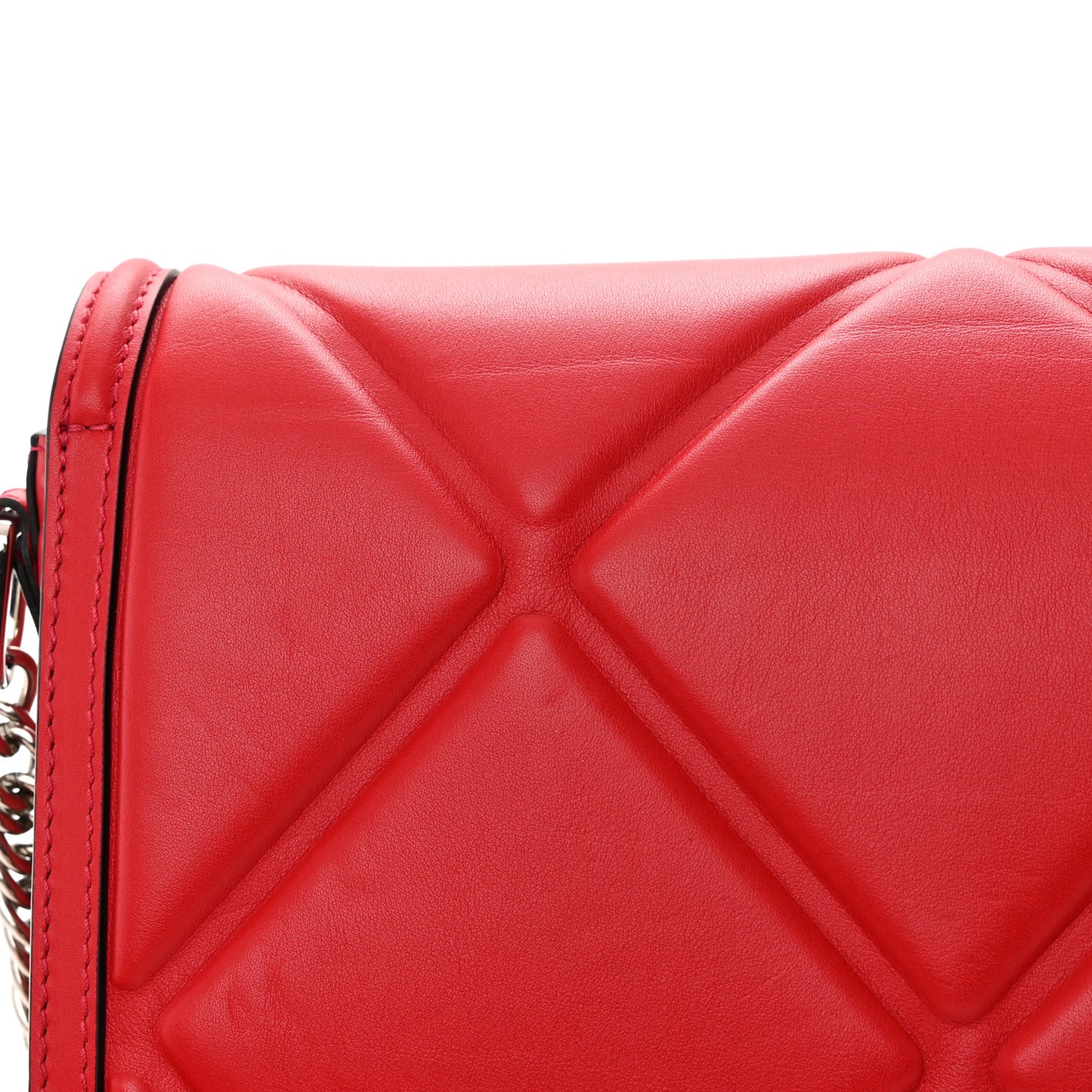 Calfskin The Story Quilted Shoulder Bag Red