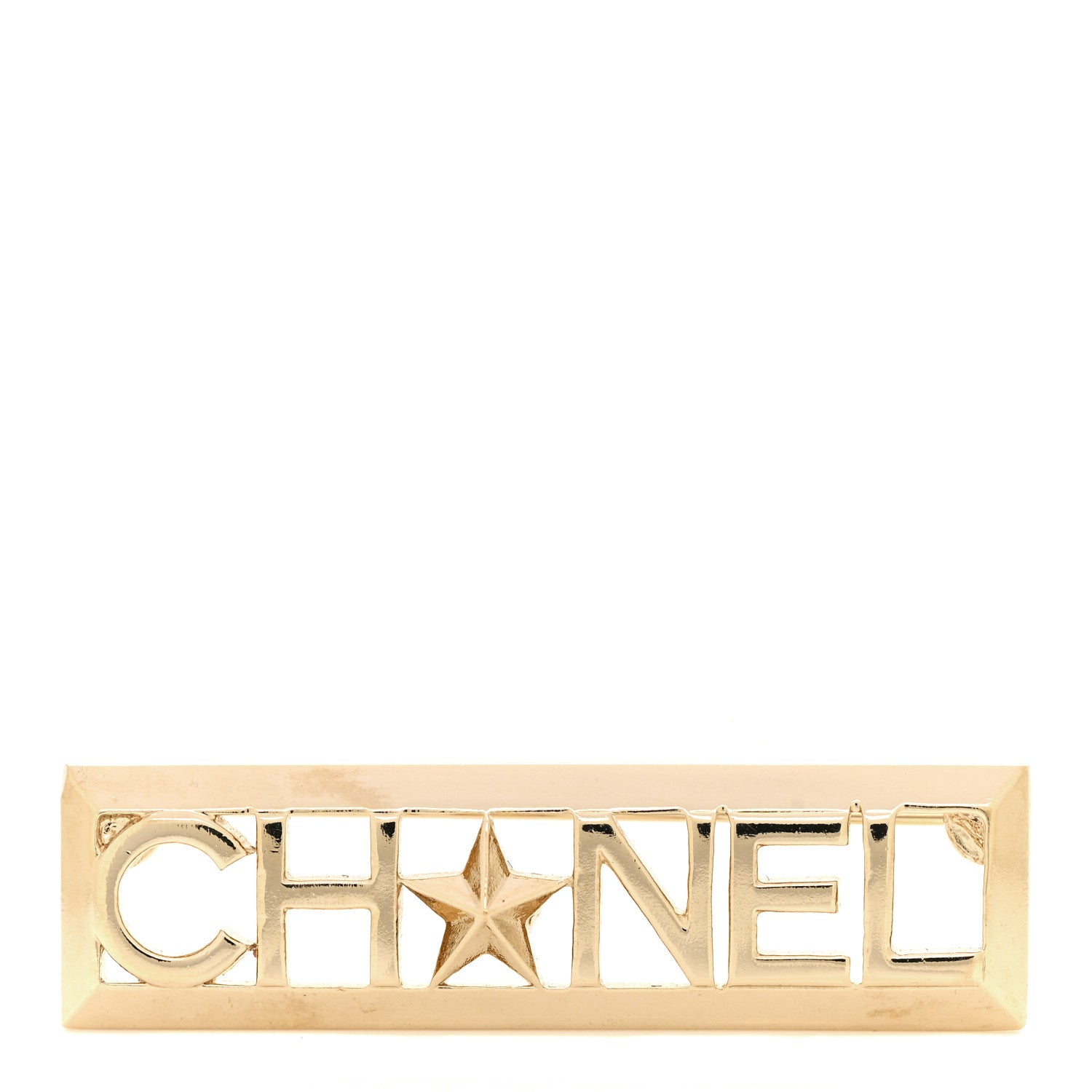 Chanel Star Logo Brooch Gold 1 of 5
