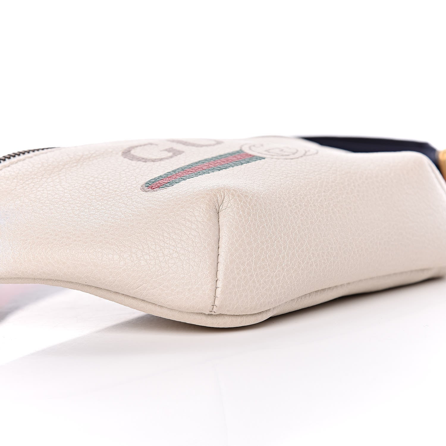 Gucci Grained Calfskin Small Logo Belt Bag White 11 of 12