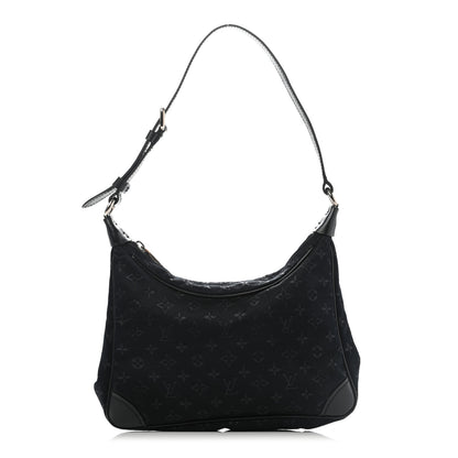 Louis Vuitton Satin Monogram Little Boulogne Black 1 of 7