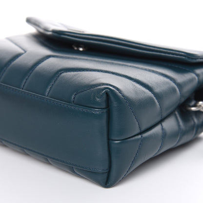 Saint Laurent Calfskin Y Quilted Monogram Toy Loulou Satchel Dark Turquoise 9 of 9