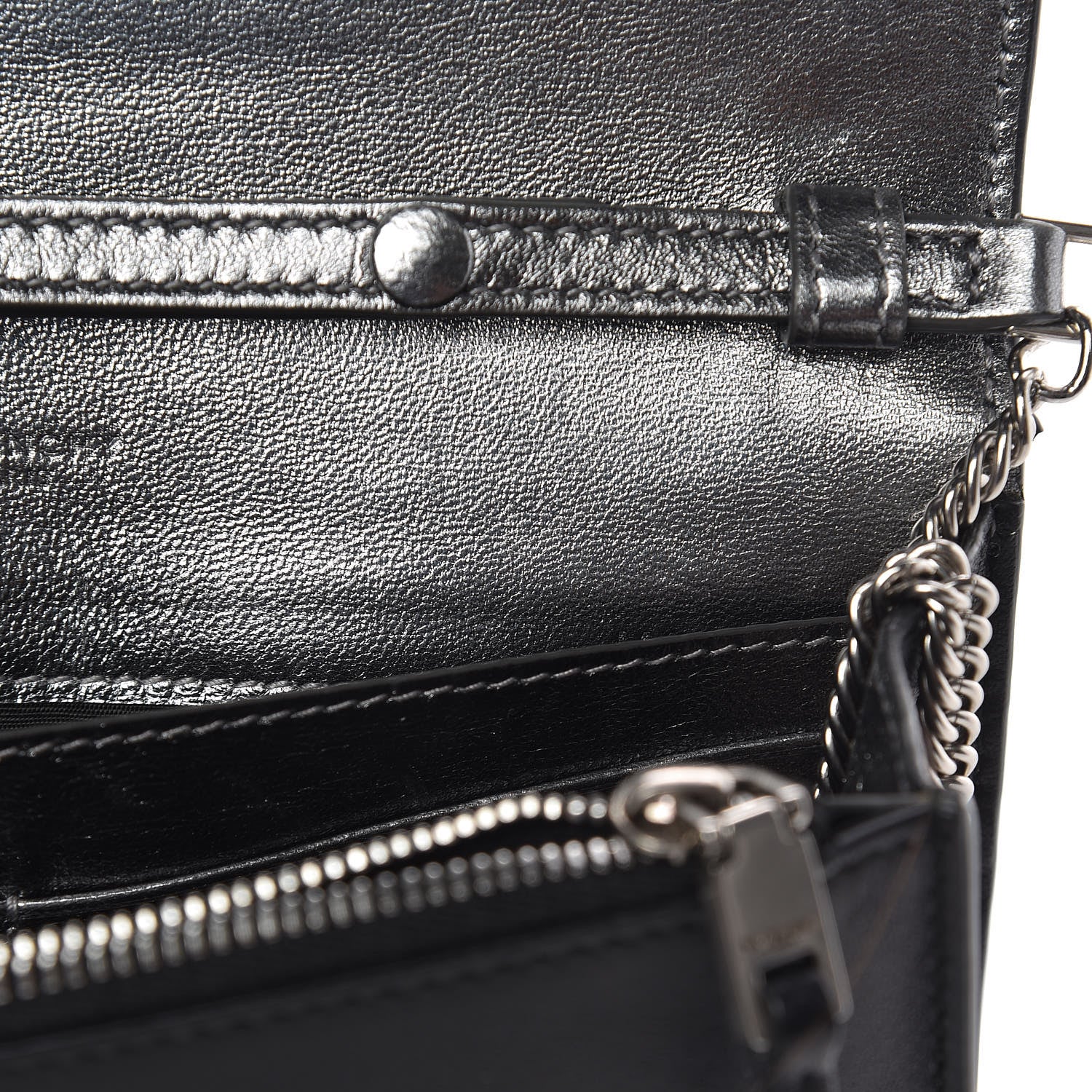 Givenchy Lambskin Emblem Chain Wallet Black 9 of 16