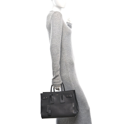 Saint Laurent Grained Calfskin Small Supple Sac De Jour Fog 2 of 14