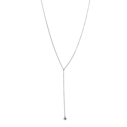 Tiffany Platinum Diamond .16ct Elsa Peretti Diamonds By the Yard Lariat Necklace 1 of 7