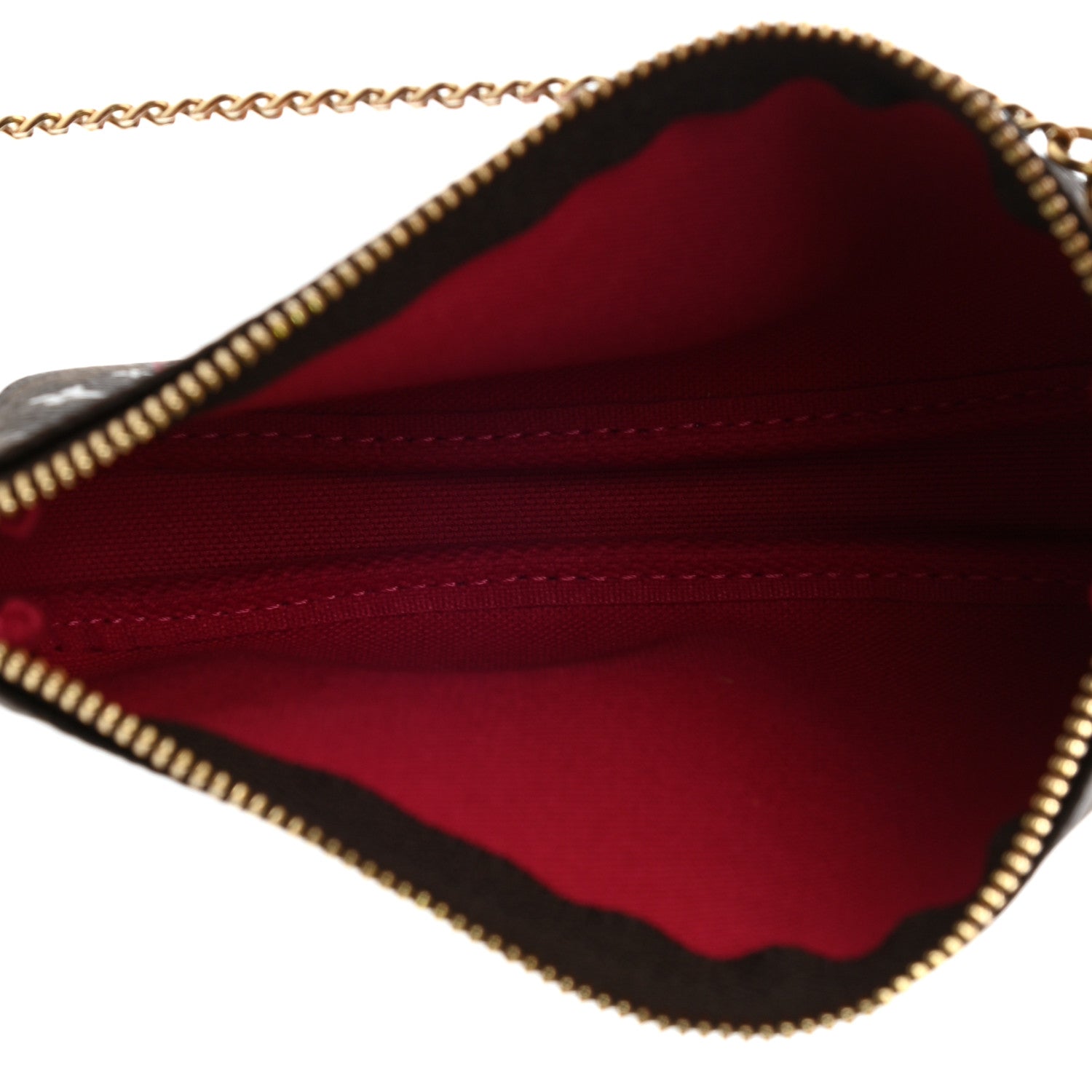 Louis Vuitton Monogram 2019 Christmas Animation Mini Courchevel Pochette Accessories Fuchsia 6 of 9