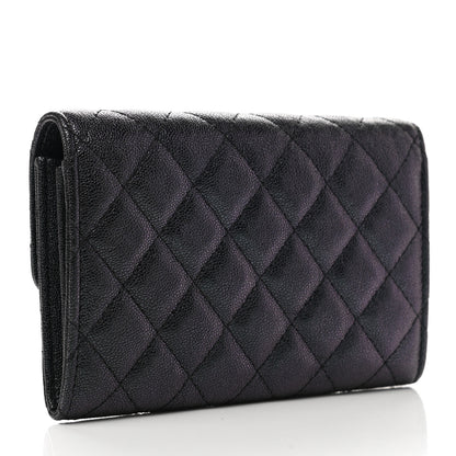 Chanel Iridescent Caviar Quilted Medium Flap Wallet Black 3 of 10