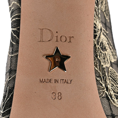 Christian Dior Suede Lurex Butterfly Embroidered Naughtily-D Heeled Ankle Boots 38 Black Gold 7 of 11