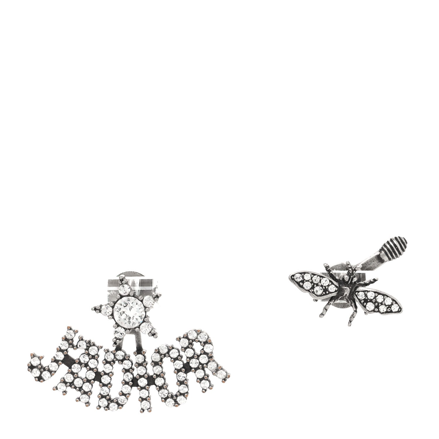Christian Dior Palladium Crystal J'adior Earrings 1 of 4