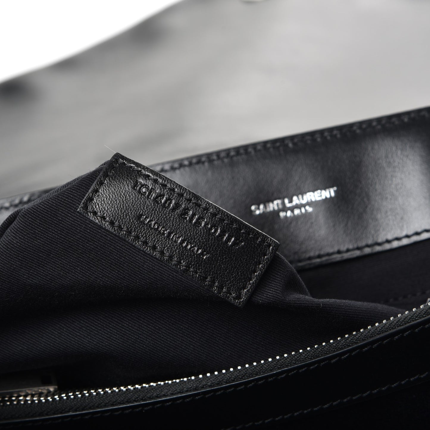 Calfskin Y Quilted Monogram Large Loulou Chain Satchel Black