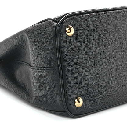 Prada Saffiano Small Galleria Double Zip Tote Black 10 of 12