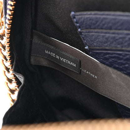 Marc Jacobs Grained Calfskin Quilted The Status Round Crossbody Navy 7 of 10