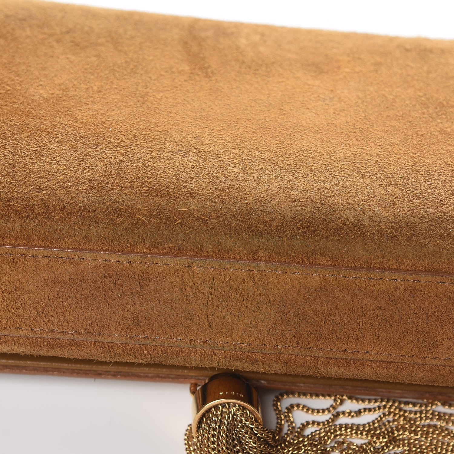 Saint Laurent Suede Small Classic Monogram Kate Tassel Satchel Light Ochre 16 of 21