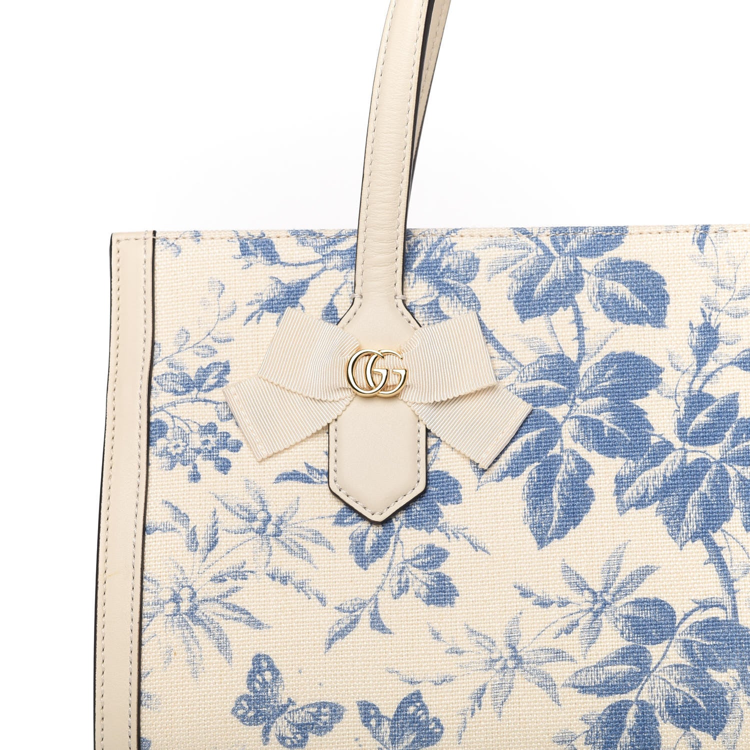 Gucci Canvas Herbarium Print Tote Blue 11 of 11