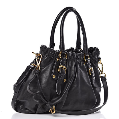 Prada Soft Calf Tote Black 3 of 10