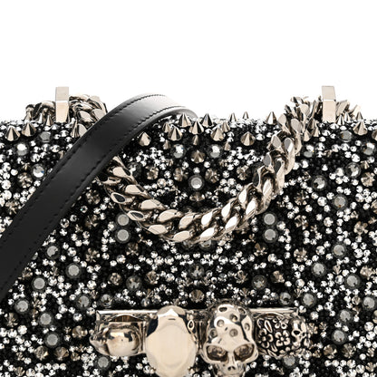 Alexander McQueen Calfskin Studded Knuckle Satchel Black Silver 8 of 13