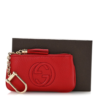 Gucci Pebbled Calfskin Soho Key Case Red Red 9 of 9