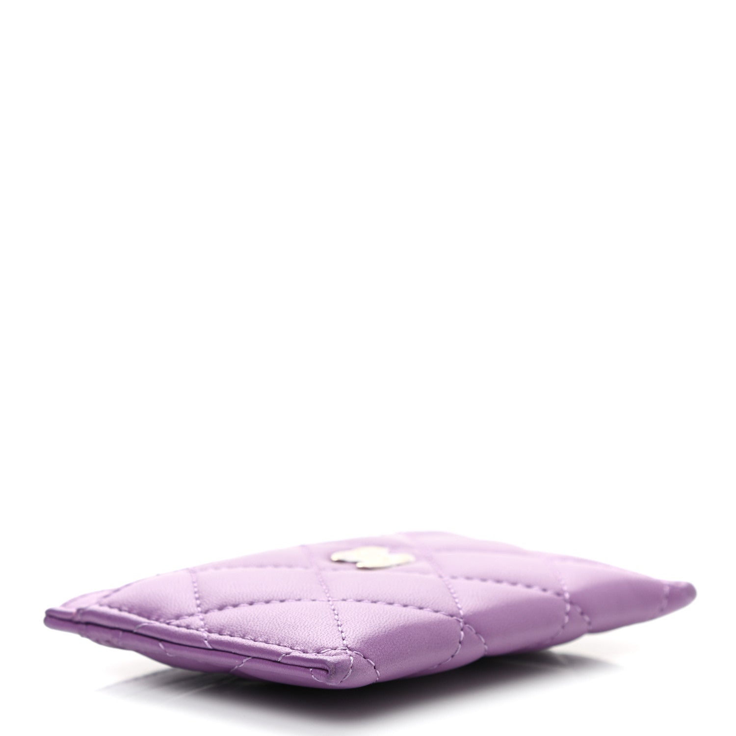 Chanel Lambskin Quilted Card Holder Purple 4 of 8