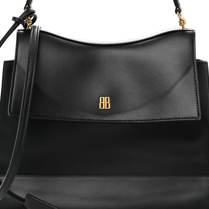 Balenciaga Natural Smooth Calfskin Medium Nano Top Handle Handbag Black 8 of 10