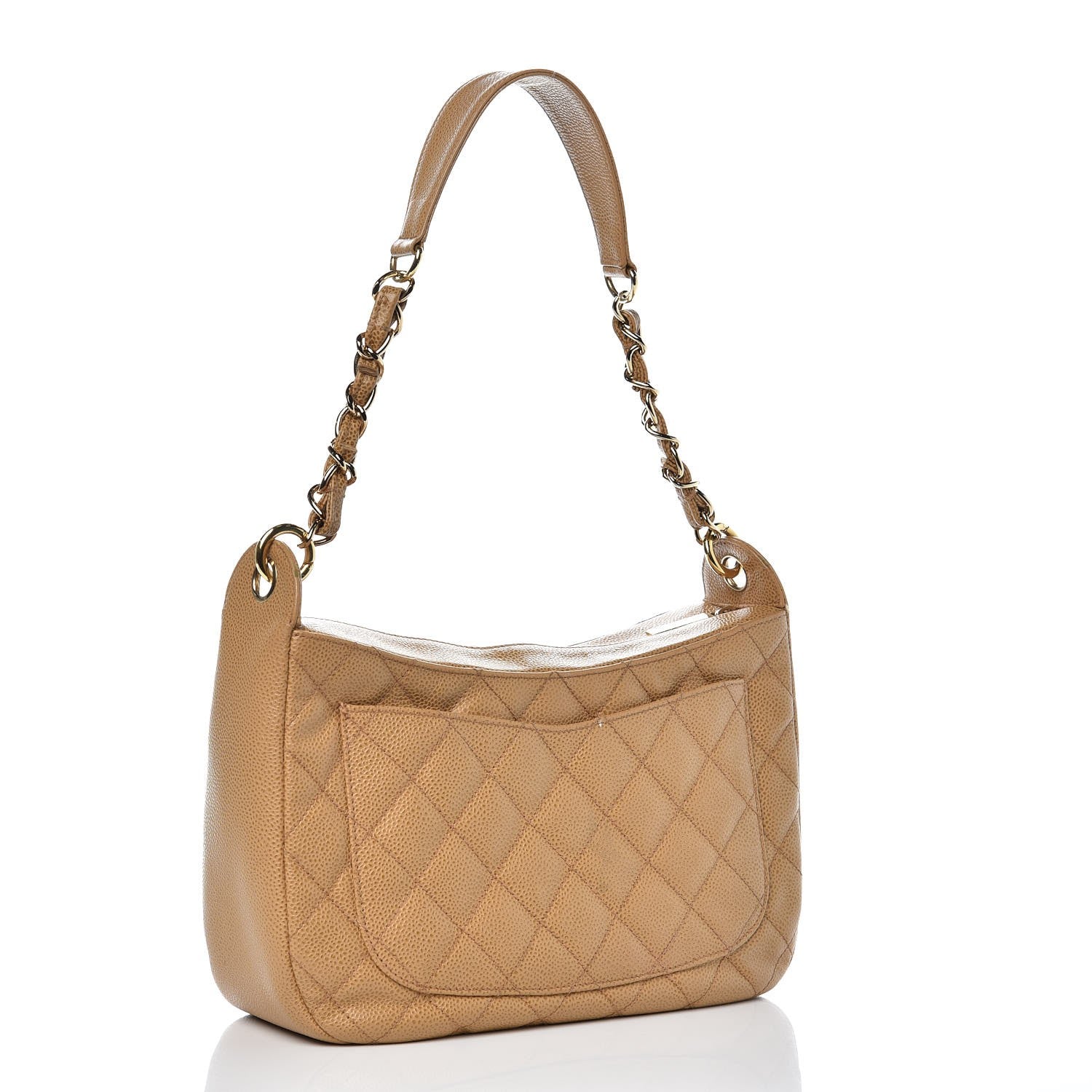 Chanel Caviar Quilted Timeless CC Shoulder Bag Beige 4 of 22