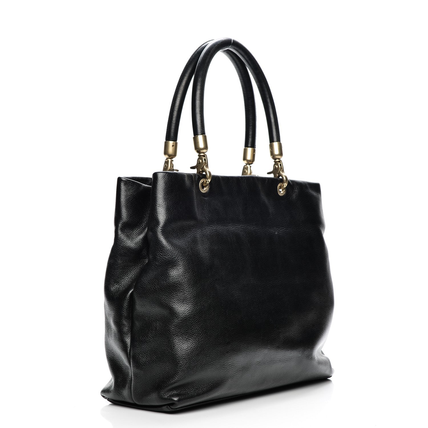 Chanel Deerskin CC Tote Black 3 of 7