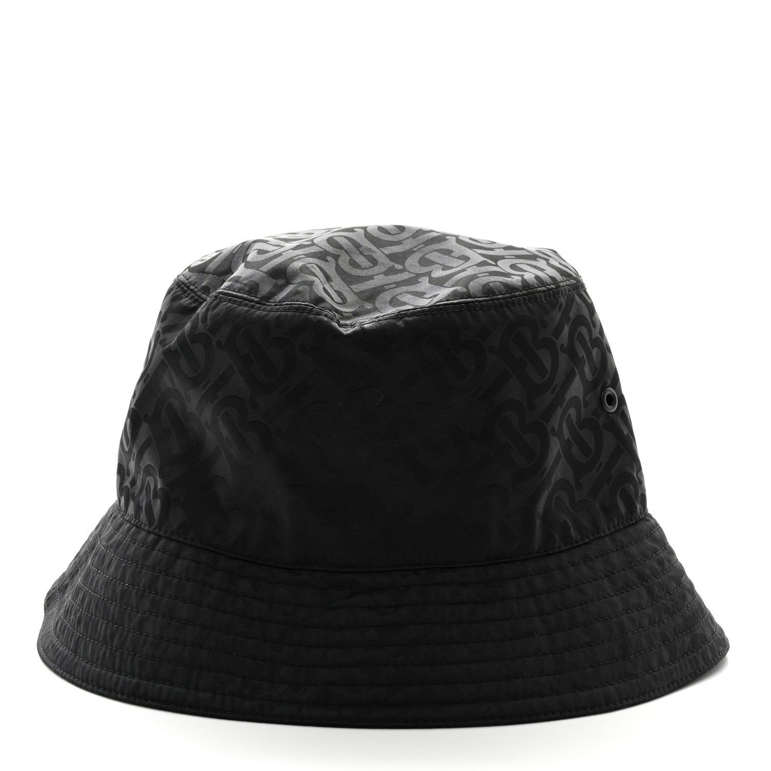 Burberry Nylon Jacquard TB Monogram Bucket Hat XL Black 4 of 7
