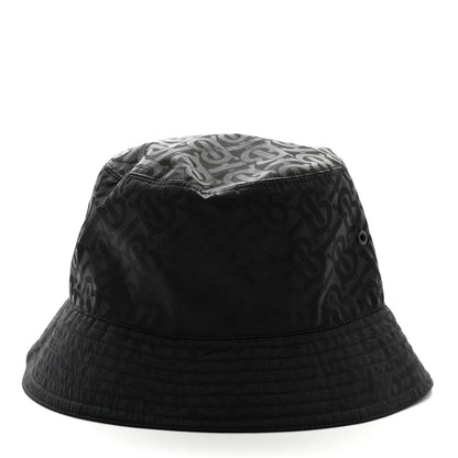 Burberry Nylon Jacquard TB Monogram Bucket Hat XL Black 4 of 7