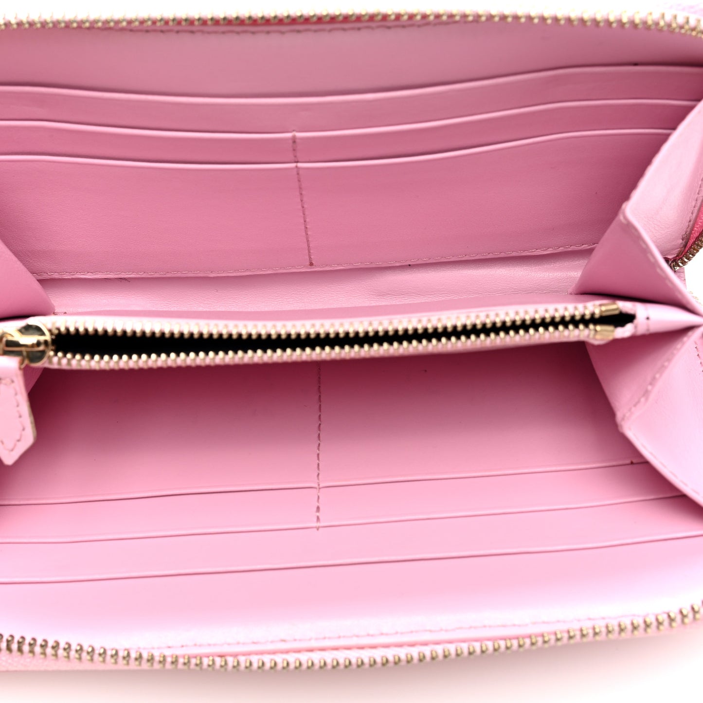Vitello Palazzo Medusa Zip Around Wallet Pink
