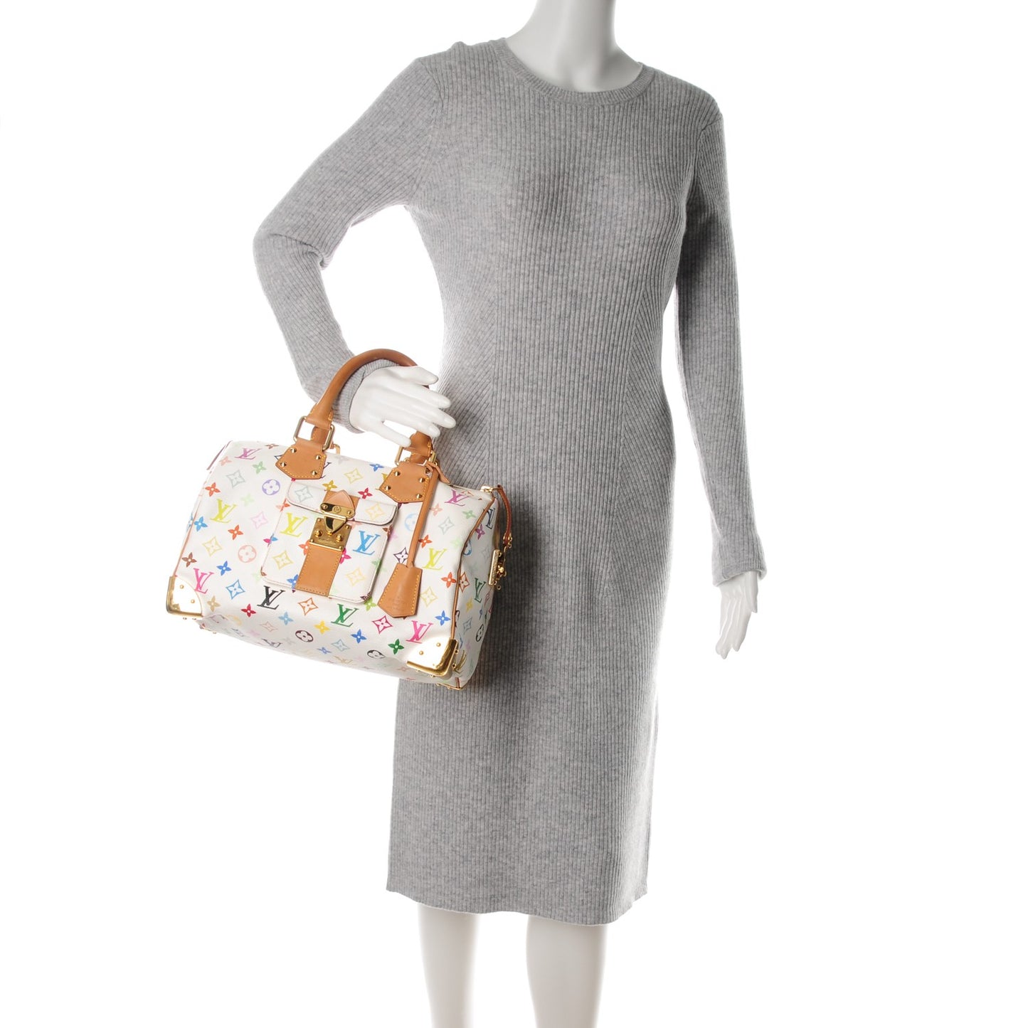 Monogram Multicolor Speedy 30 White