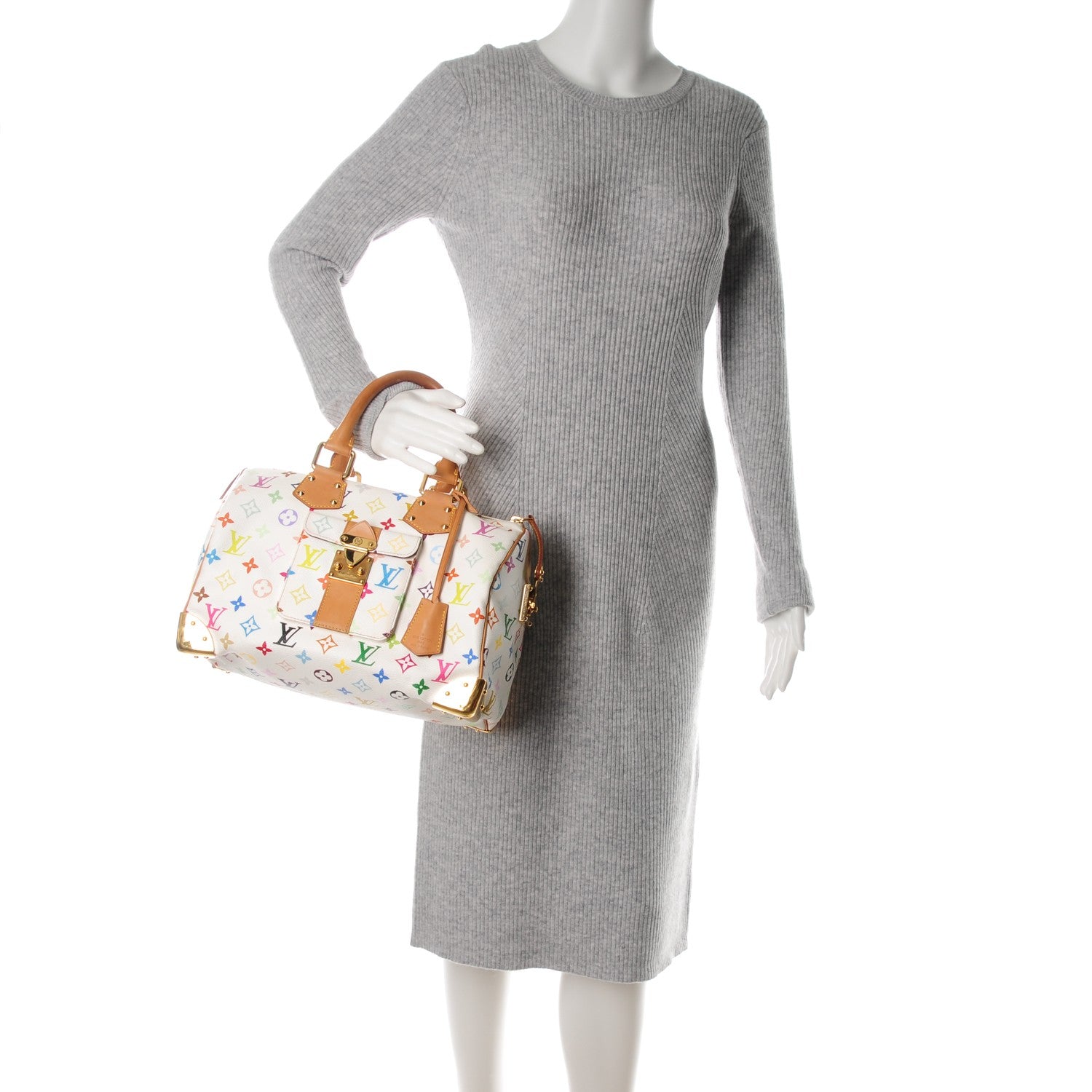 Louis Vuitton Monogram Multicolor Speedy 30 White 2 of 8