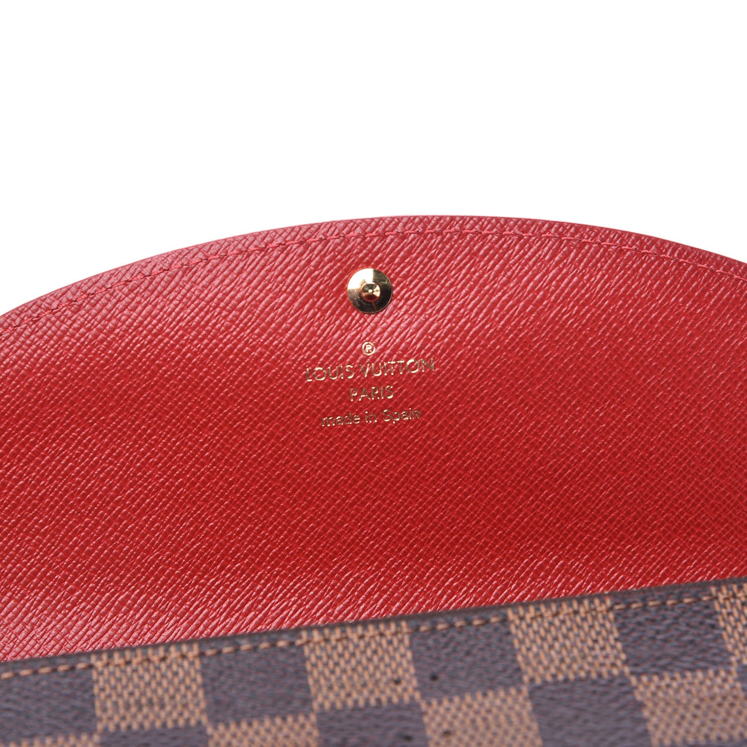 Louis Vuitton Damier Ebene Caissa Wallet Cherry 6 of 8