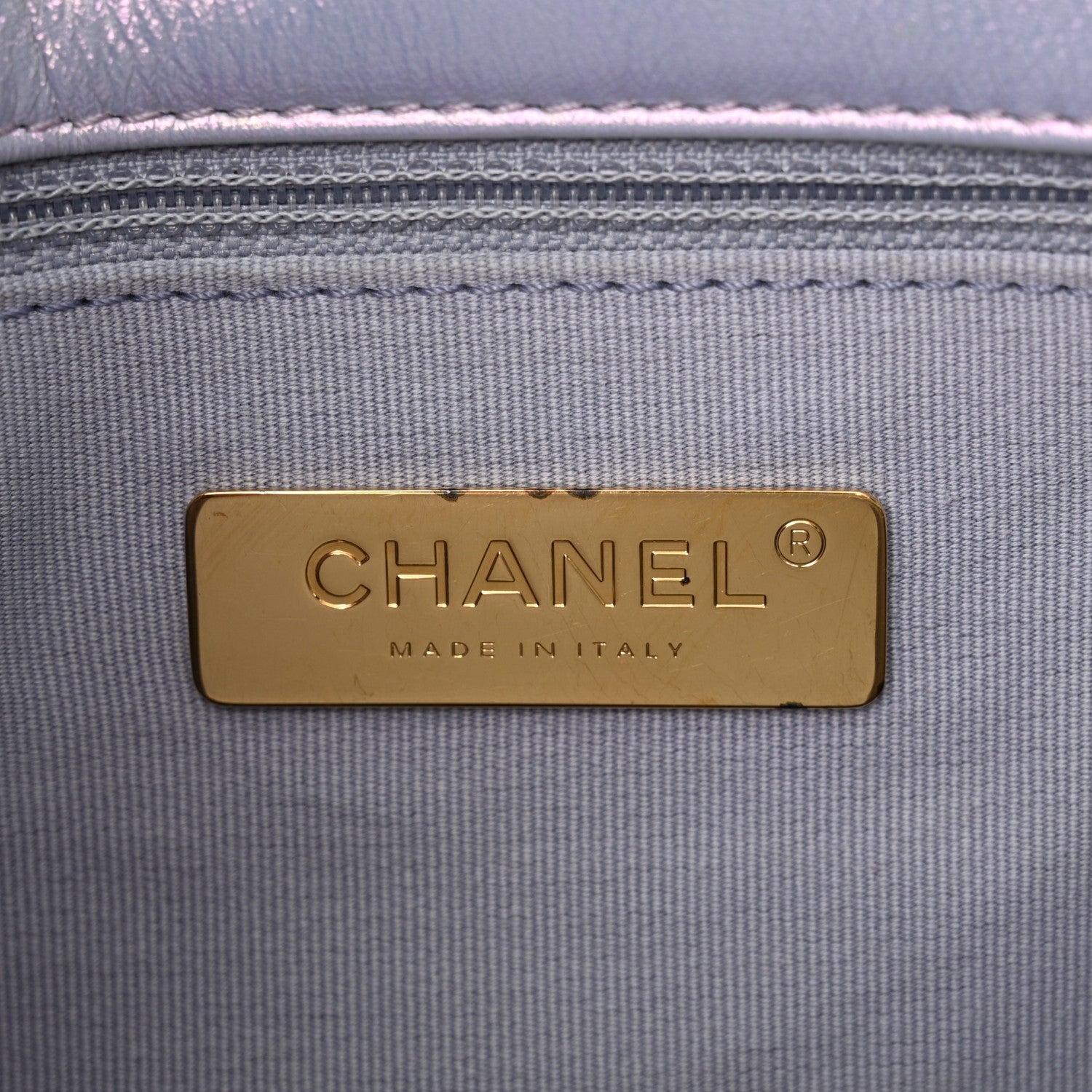 Chanel Iridescent Calfskin Quilted Medium Chanel 19 Flap Light Purple 6 of 11