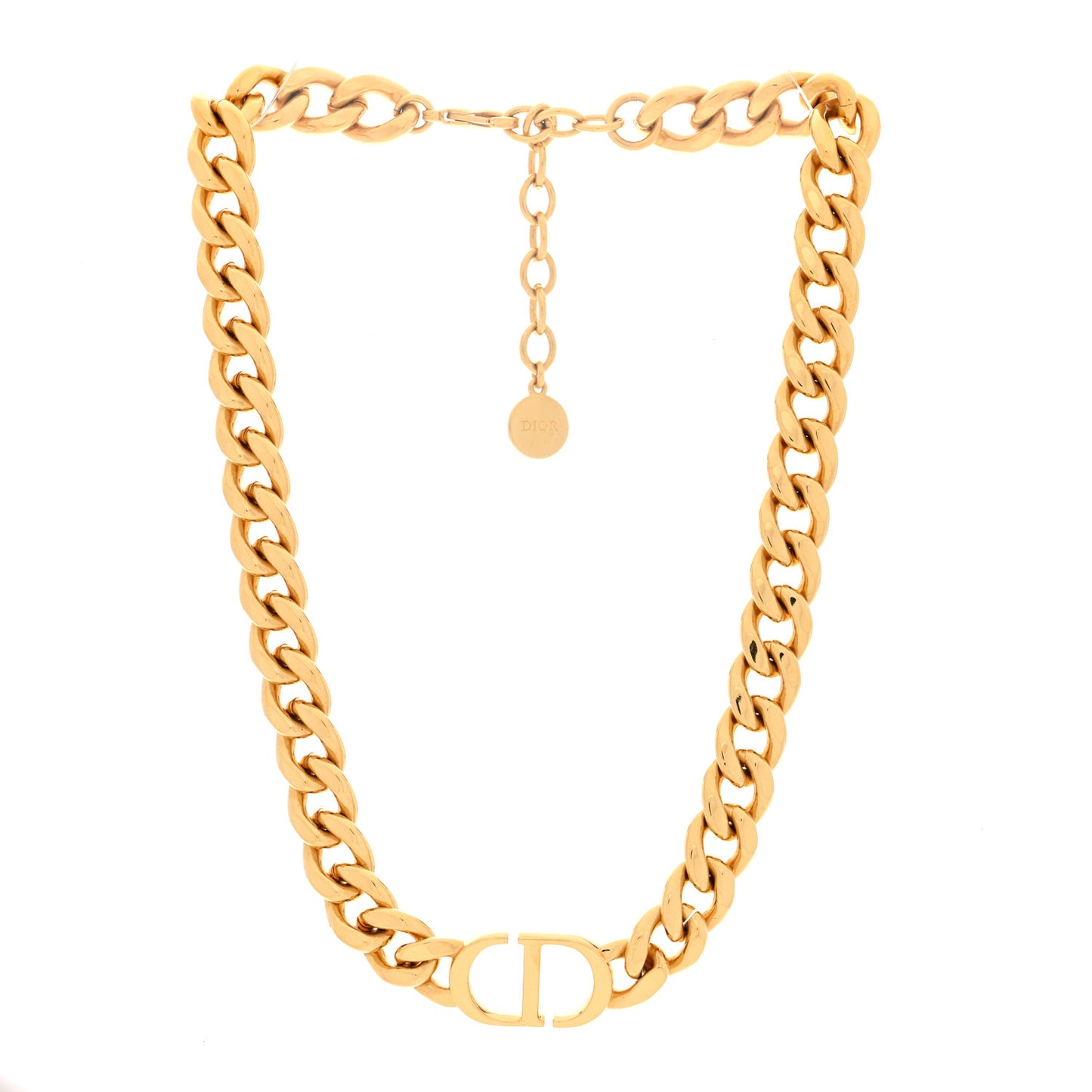 Metal CD Spikes Choker Necklace Gold