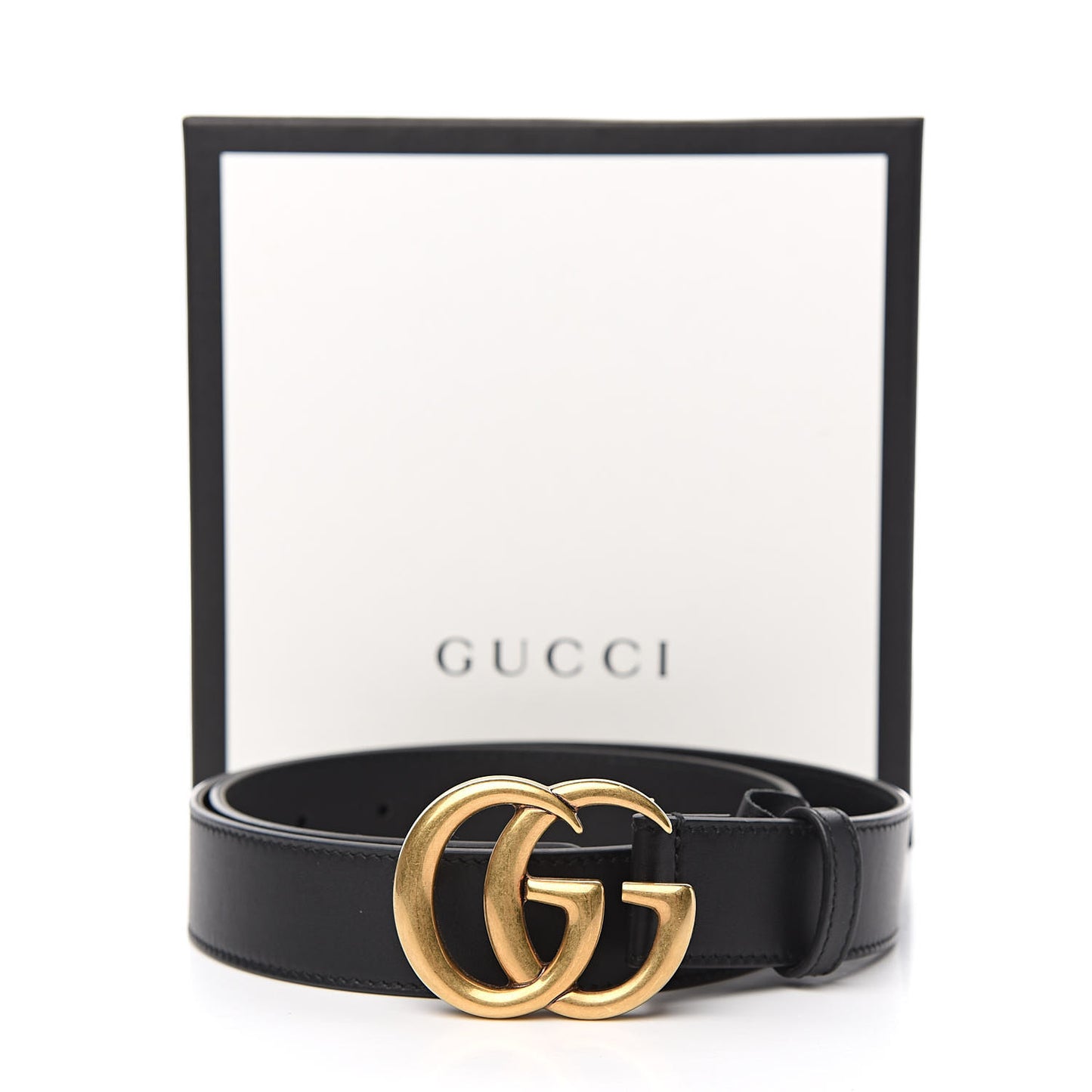 Calfskin Double G 30mm Belt 80 32 Black