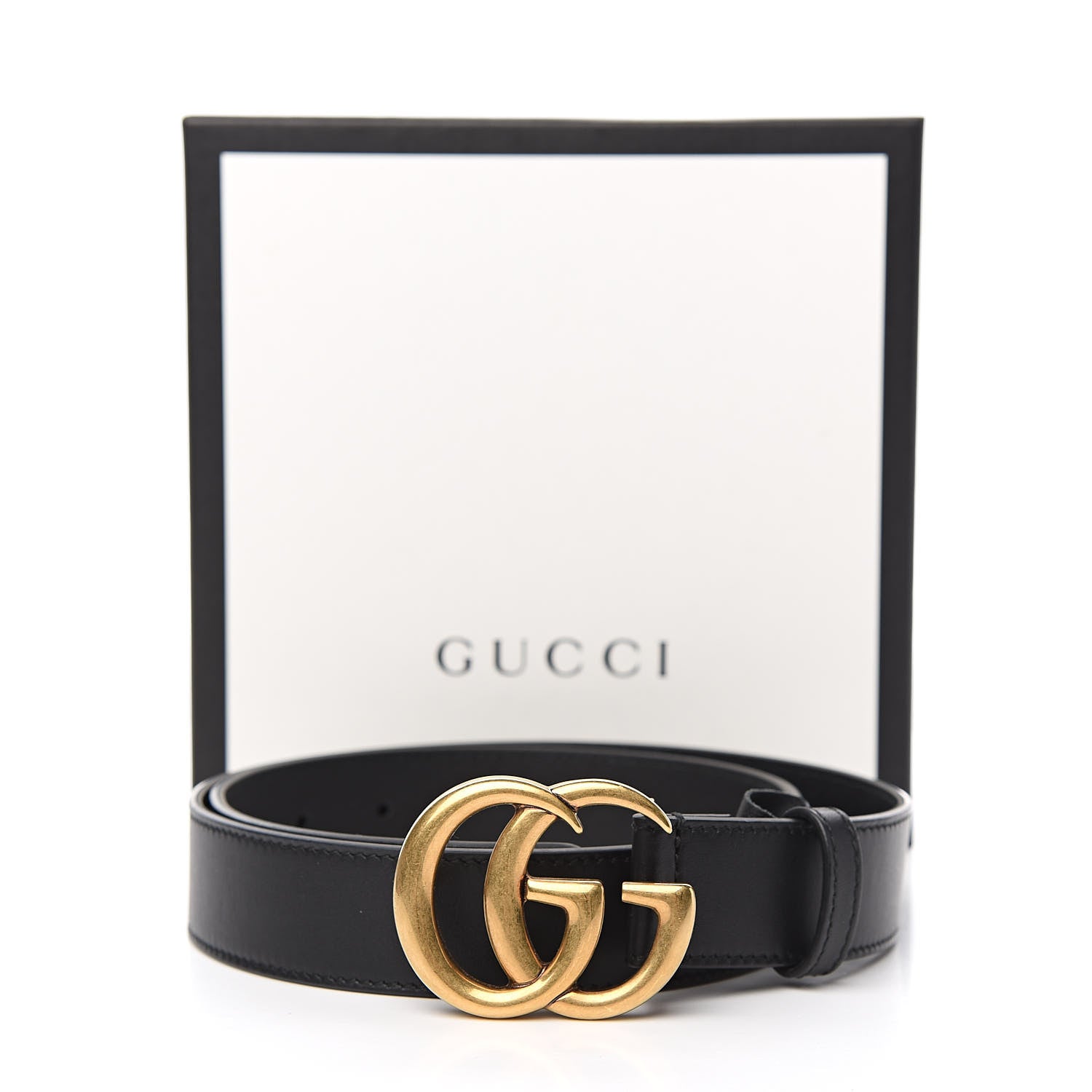 Gucci Calfskin Double G 30mm Belt 80 32 Black 7 of 7