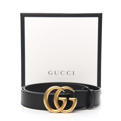 Gucci Calfskin Double G 30mm Belt 80 32 Black 7 of 7