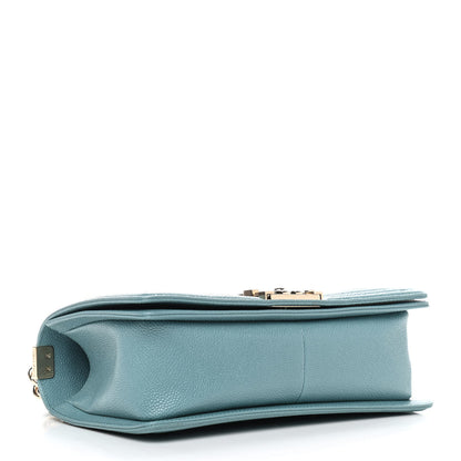 Chanel Caviar Quilted Medium Boy Flap Light Blue 3 of 8