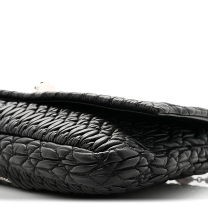 Miu Miu Nappa Matelasse Crystal Flap Clutch Black 11 of 11