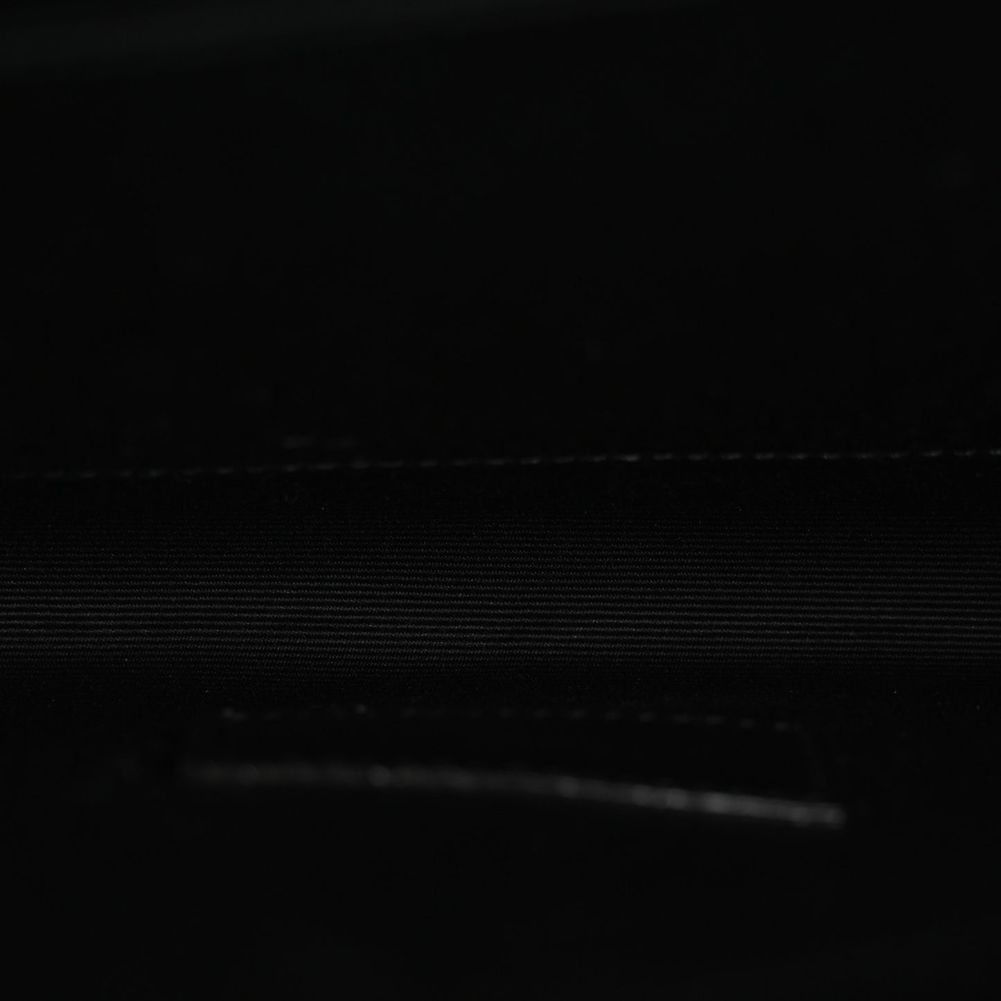 Grain De Poudre Matelasse Chevron Monogram Envelope Clutch Black