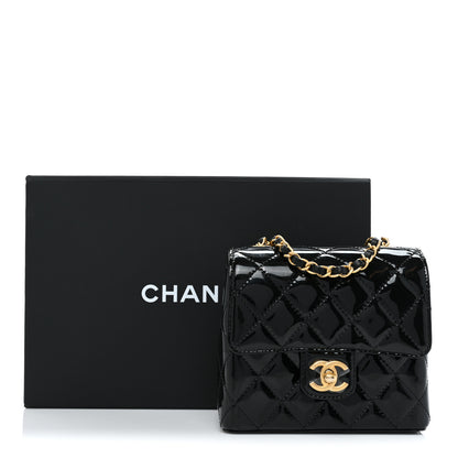 Chanel Patent Calfskin Quilted Mini Square Flap Black 10 of 10