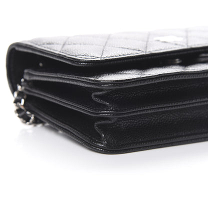 Chanel Caviar Quilted Mini Wallet On Chain WOC Black 8 of 10