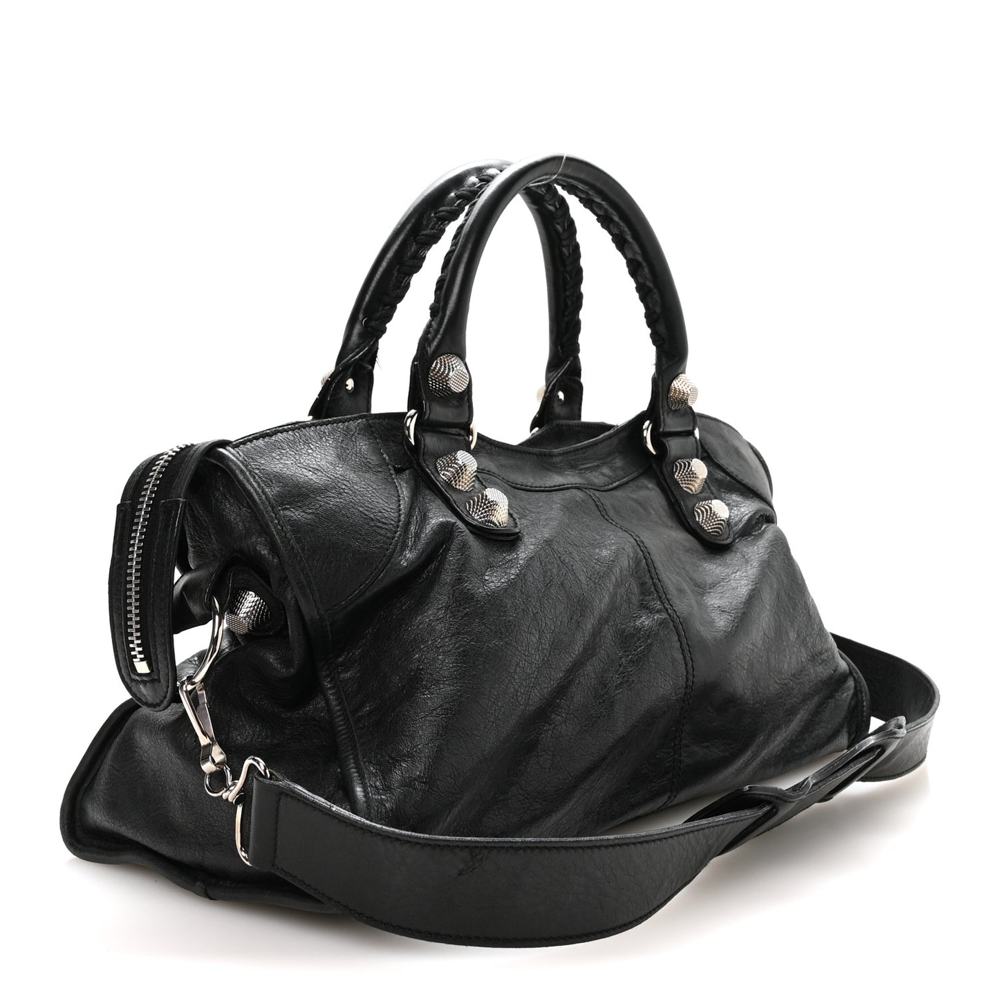 Agneau Giant 21 Silver Hardware Part Time Black