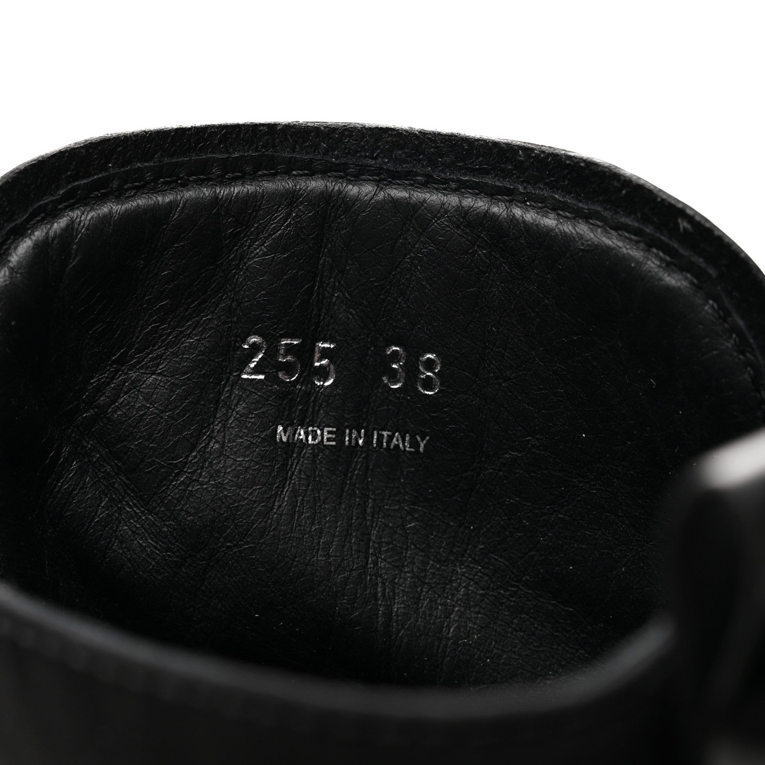 Prada Spazzolato Rois Nylon Metal Triangle Logo Monolith Pouch Pocket 55mm Boots 38 Black 9 of 9