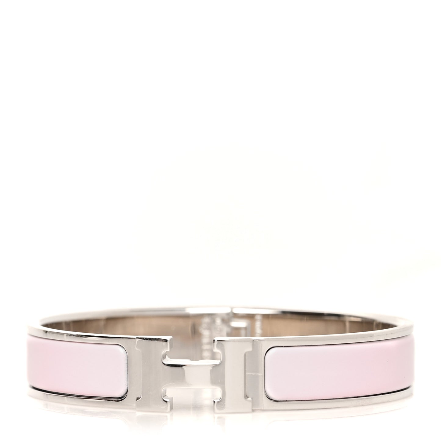 Enamel Narrow Clic Clac H Bracelet PM Rose Candeur