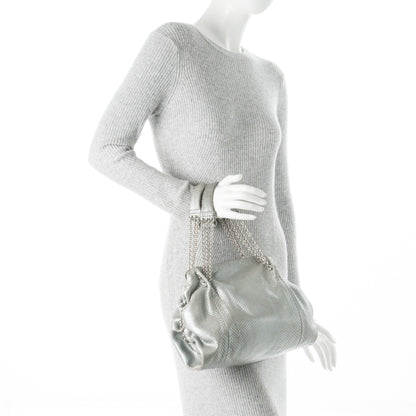 Bottega Veneta Python Shoulder Bag Silver 2 of 7