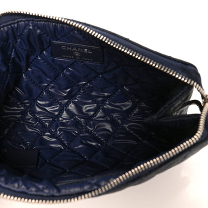 Chanel Caviar Quilted Cosmetic Case Navy 5 of 10