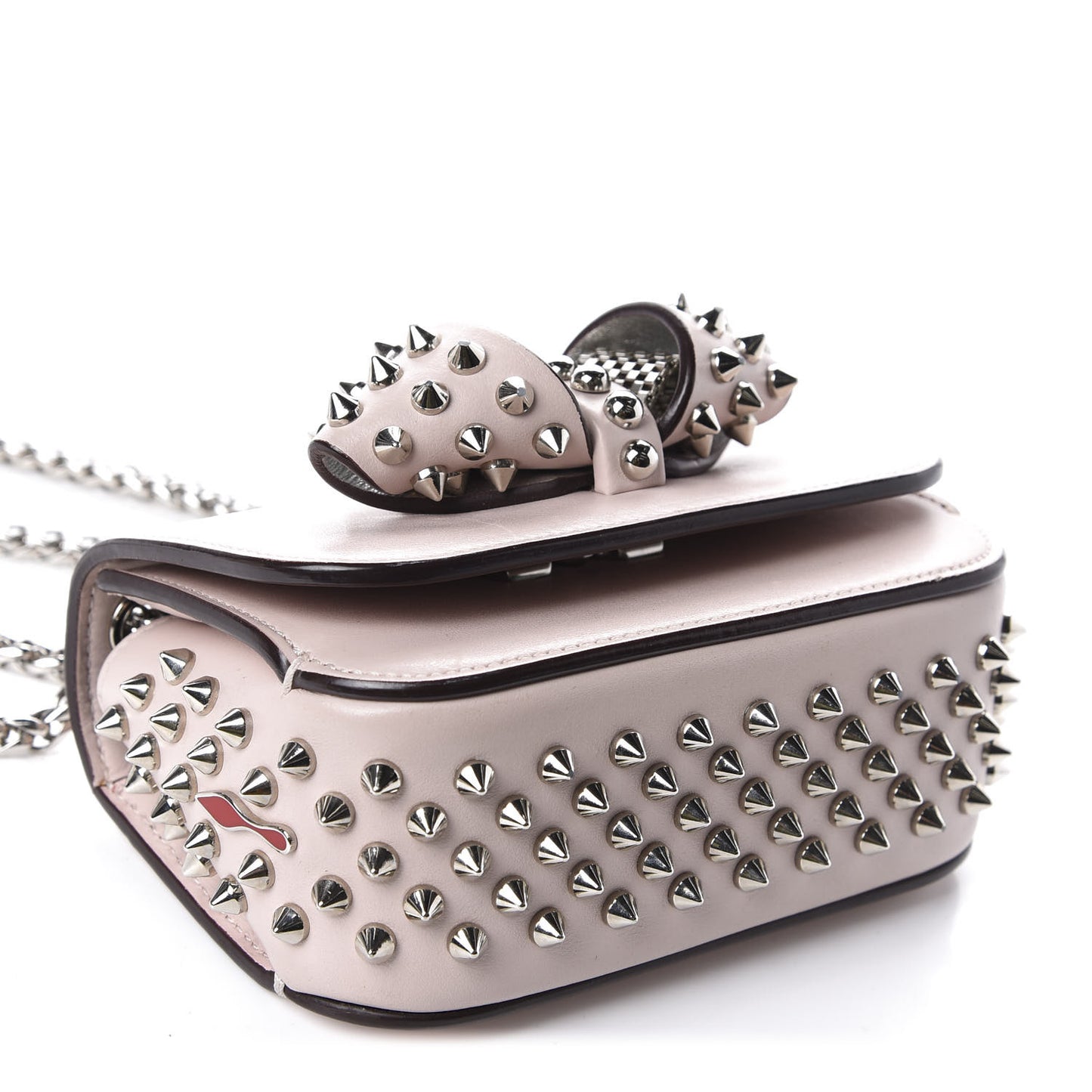 Calfskin Spikes Mini Sweety Charity NV Crossbody Bag Ballerina