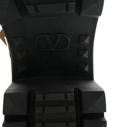 Valentino Garavani Calfskin Roman Stud 20/40mm Combat Boots 38.5 Black 7 of 9