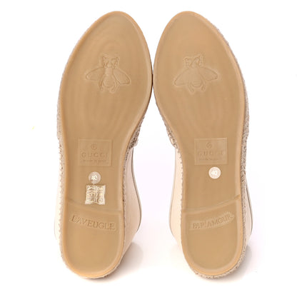Gucci Canvas Logo Espadrilles 40 Greggio White 6 of 8